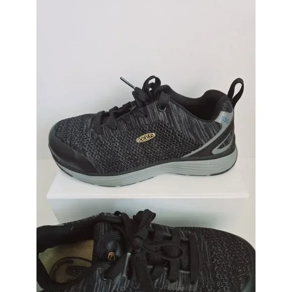 KEEN Utility Sparta Alloy Toe Lace Up Safety Work Black Womens Shoes Size 6.5 - Picture 4 of 15